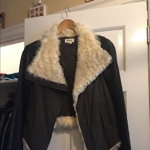 Helmut Lang Shearling and Leather Jacket